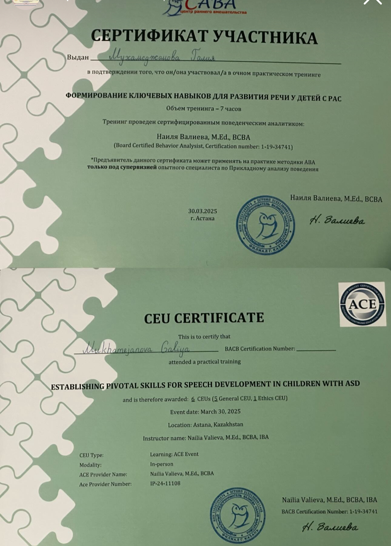 Сертификат эксперта